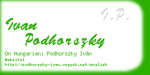 ivan podhorszky business card